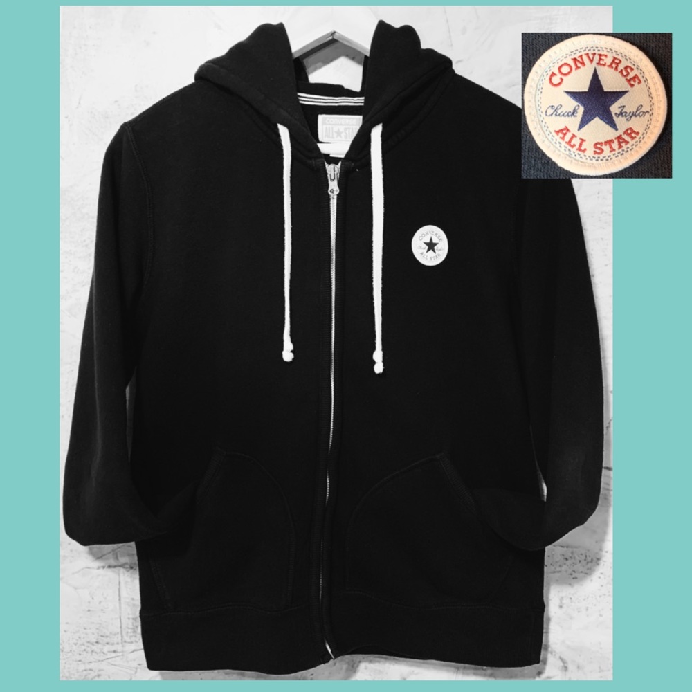 ⭐️ CONVERSE All Star⭐️ Black Zip-up Hoodie Sweater